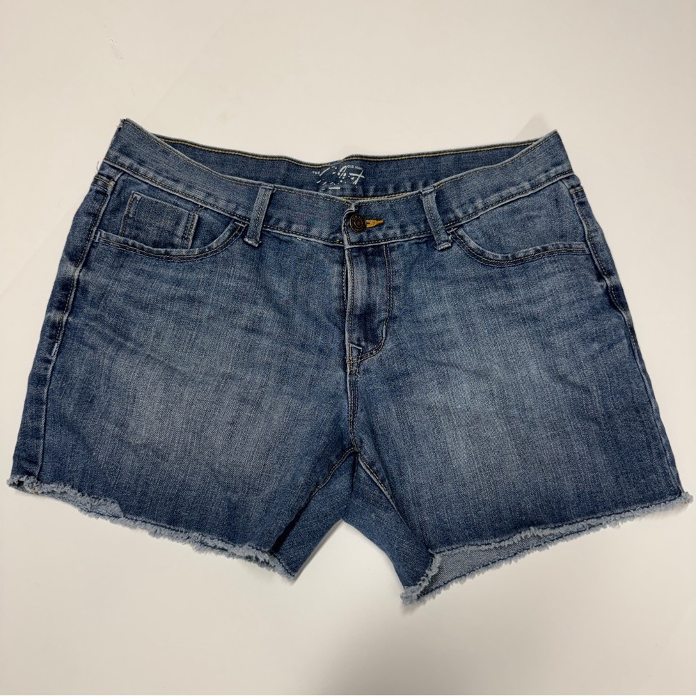 Old Navy Blue Denim Frayed Hem Jean Shorts